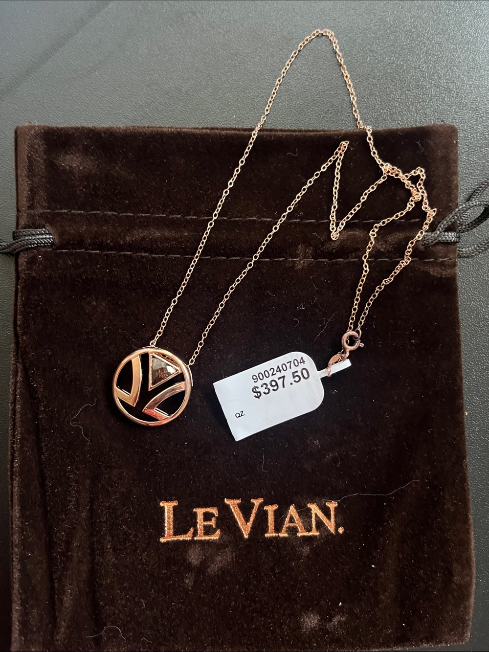Levian Rose Gold Open Circle Pendant Necklace